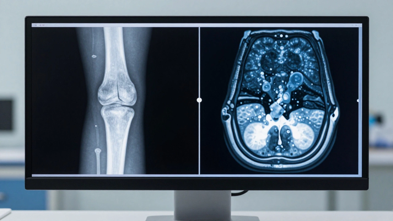 Comparison of X-ray and MRI scans for arthritis diagnosis