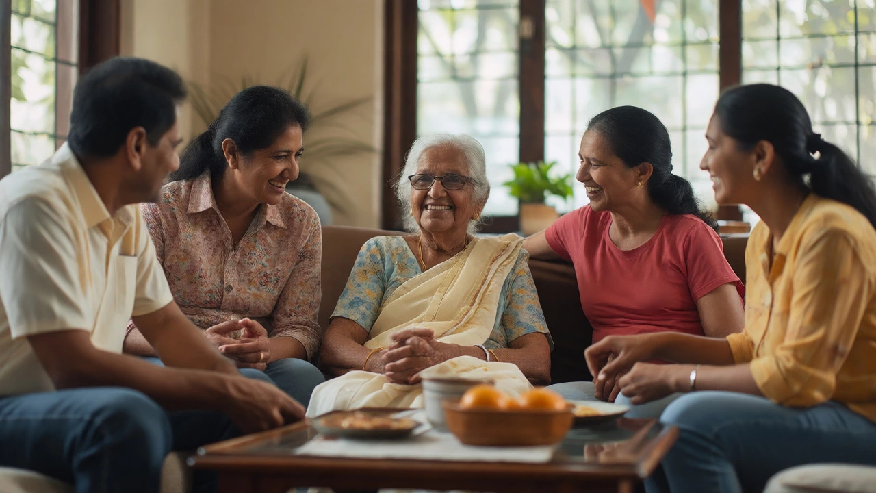 Indian family sharing a moment together